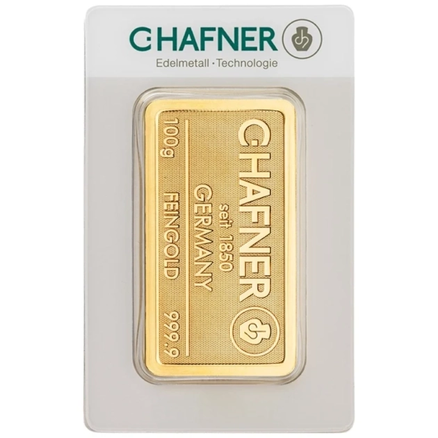 Штампований злиток C. Hafner 100 г