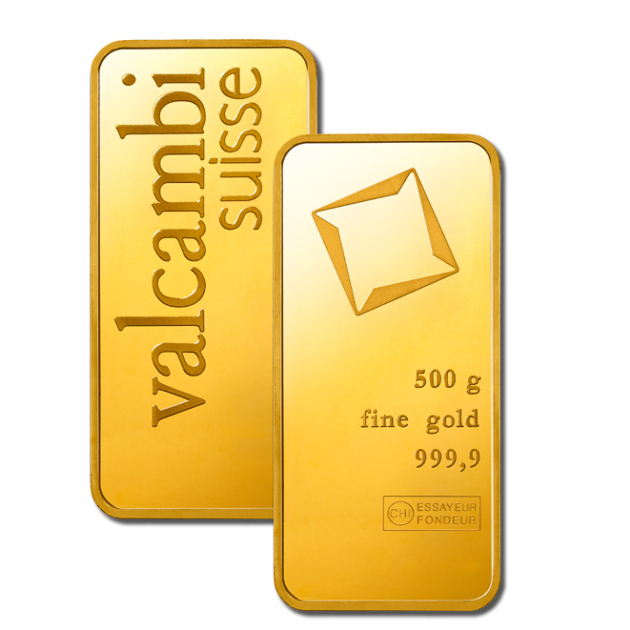 Штампований злиток Valcambi 500 г