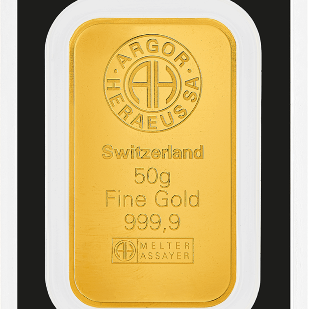 Штампований злиток Argor-Heraeus 50 г